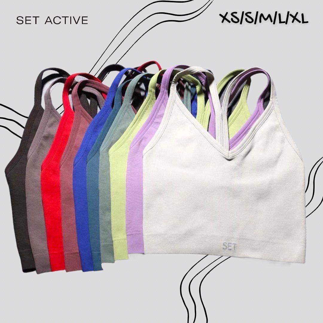 Set active sculptflex ribbed v bra - BRAND NEW TAGS, Women's Fashion,  Activewear on Carousell