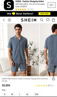 SALEEE SHEIN Men Coords Terno sleepwear set Large Men s