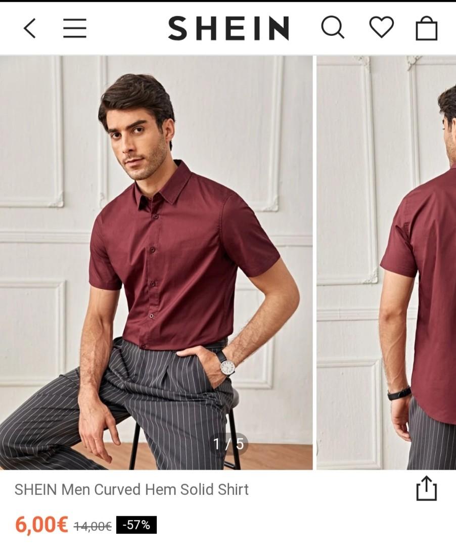SHEIN Men Burgundy Polo 2xl, Men's Fashion, Tops & Sets, Tshirts & Polo  Shirts on Carousell