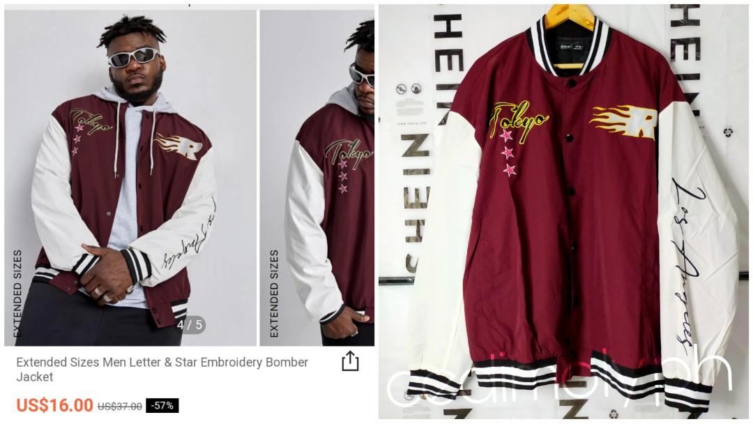 SHEIN MEN varsity jacket, windbreaker, leather jacket, Men's Fashion,  Coats, Jackets and Outerwear on Carousell