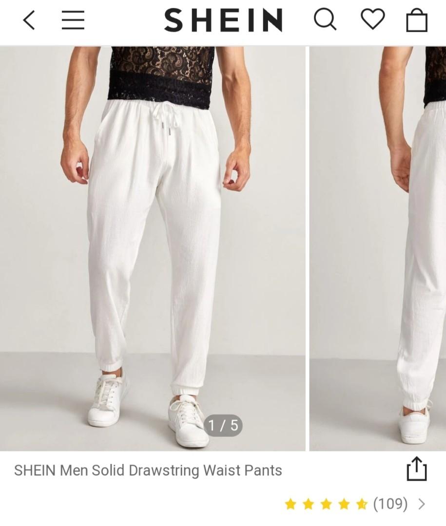 Shein white sale joggers