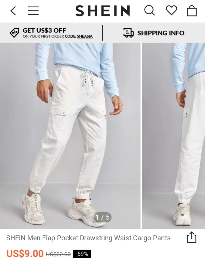 Shein white joggers store