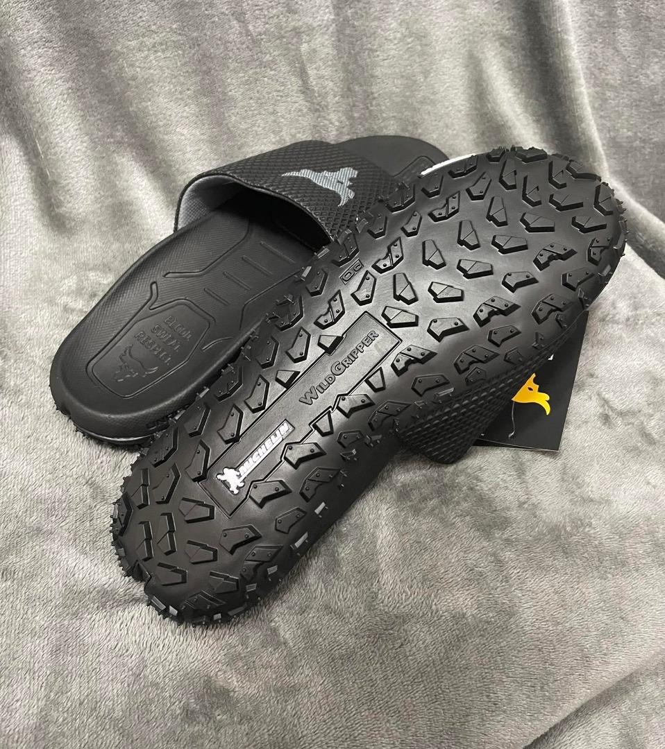 Size 7 US Men Under Armour Project Rock Slides Michelin Rubber