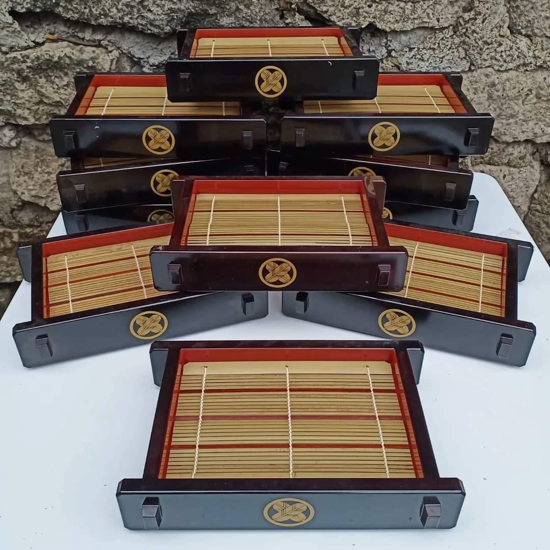 Soba Bento Tray (Category: Dinnerware & Cutlery) located in Malolos. Submitted by jestrelita (Listing ID 1176696006, Image 3). Description: Soba Bento Tray P180 each - 23cm x 14cm x 5cm - with bamboo placemat - for dish plating - please check photos for sample - good condition.