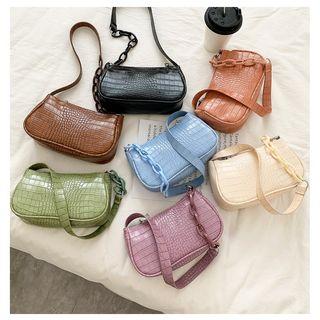 Dissona Women's Shoulder Bag Crocodile Pattern Handbag Single With Handle  Genuine Leather Bag Single Side - Shoulder Bags - AliExpress