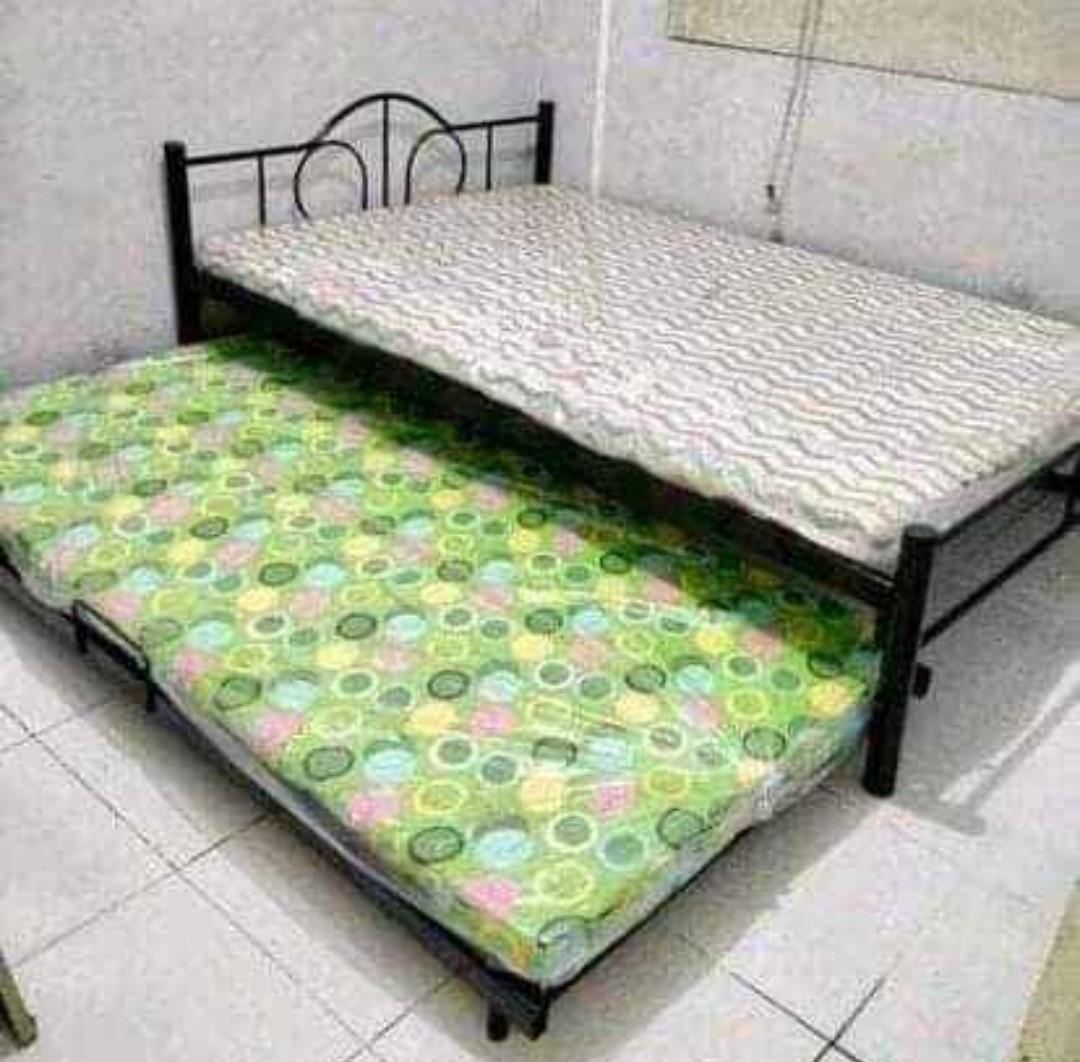 STEEL BED FRAME WITH FOAM, Furniture & Home Living, Furniture, Bed