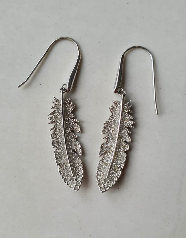 Swarovski Feather Earrings Women s Fashion Jewelry Organisers