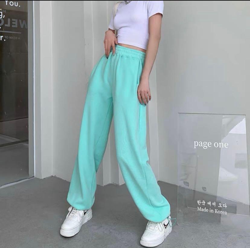 Pastel green joggers outlet