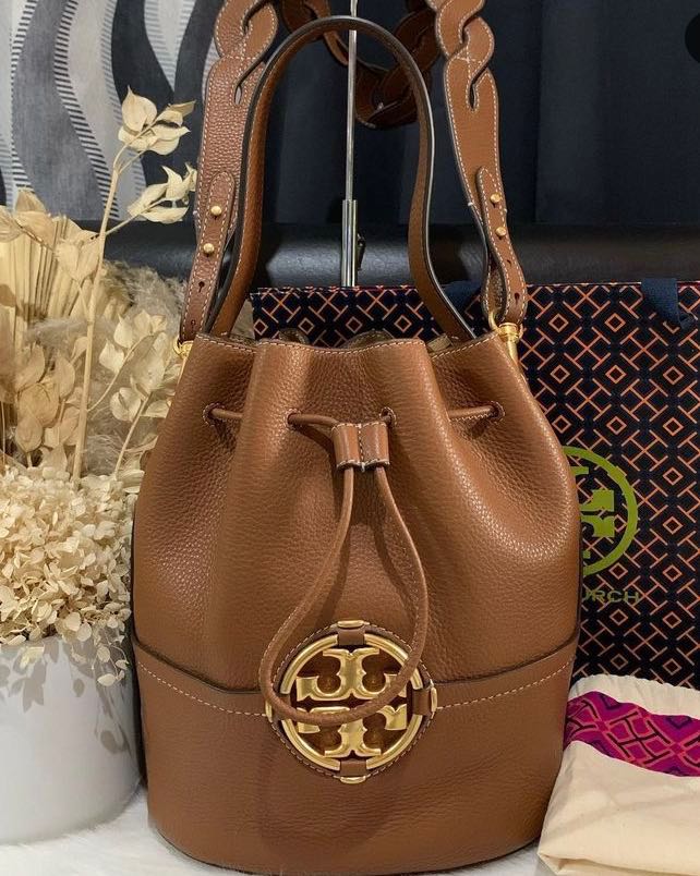 Tory Burch Small Miller Bucket Bag in Pink