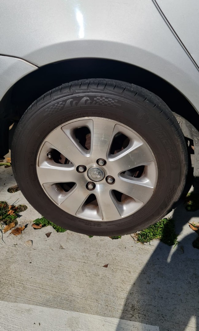 Toyota vios Rims & Tyre, Car Accessories, Tyres & Rims on Carousell