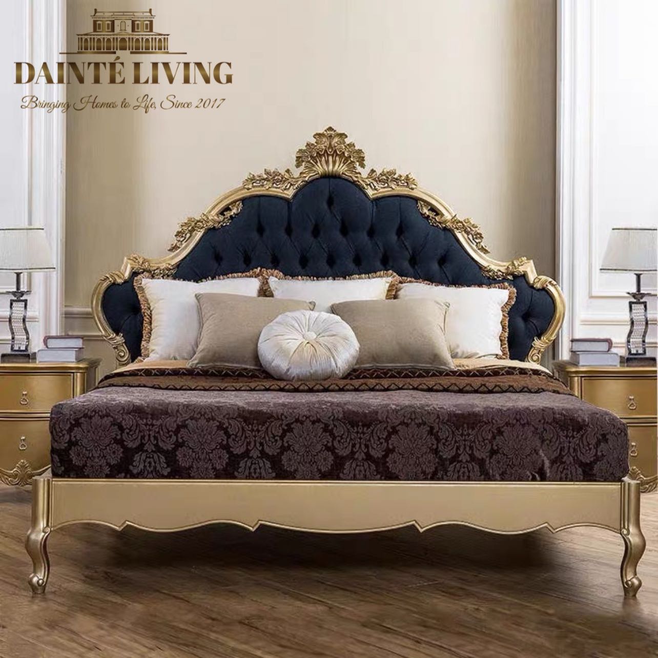 Baroque bed frame top