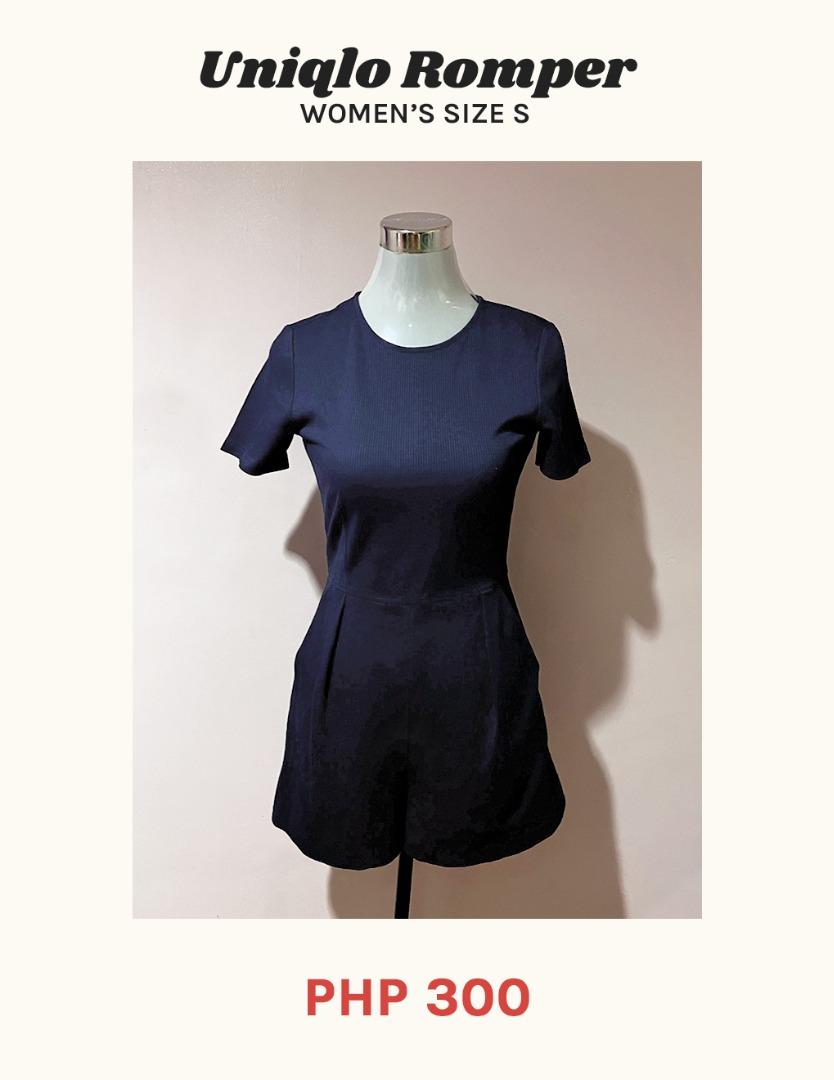 Uniqlo Romper (Size S) (Pre-loved) (Category: Rompers) located in Quezon City. Submitted by aarr0313 (Listing ID 1176811915, Image 1). Description: Navy Blue Uniqlo romper/playsuit (Size S) Other details: * Slightly thick material * Zips up at the back * Bought in-store in the PH Accepting payment via GCash, BDO, BPI and UnionBank. Can further reduce price if bought with more items (check profile for other listings)..