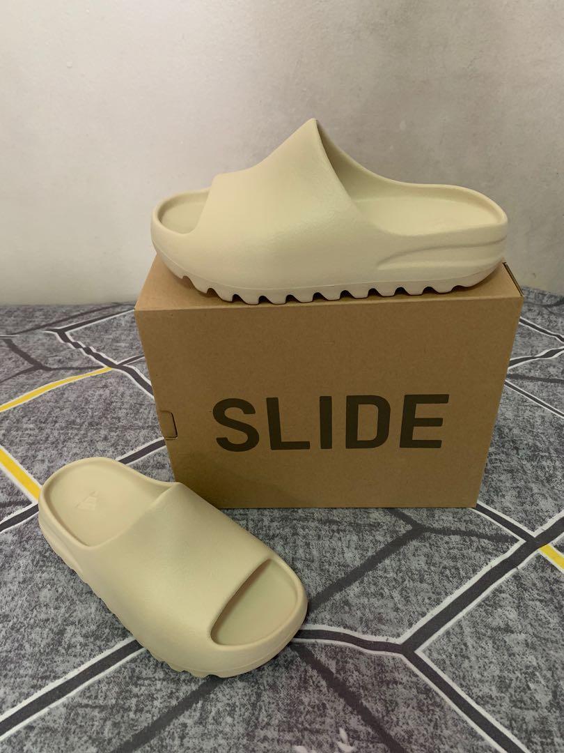 US 3Y) Adidas Yeezy Slides 'Bone' Kids, Men's Fashion, Footwear, Flipflops  and Slides on Carousell