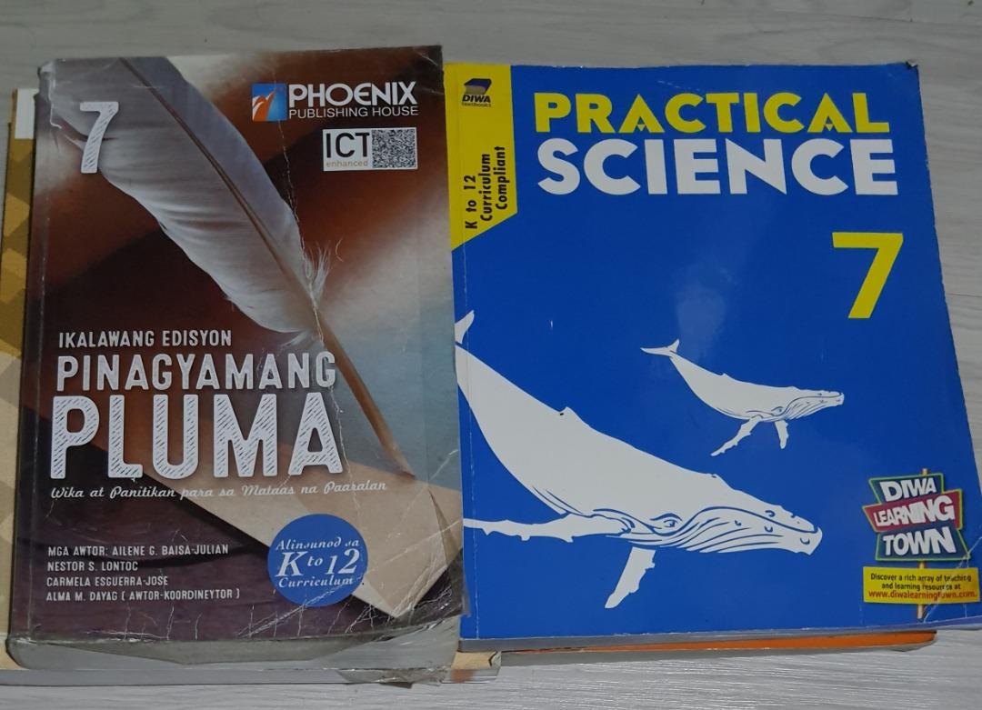 Used Grade 7 books (Category: Textbooks) located in Quezon City. Submitted by ilingad02 (Listing ID 1176734785, Image 1). Description: Wala po mga sagot.
