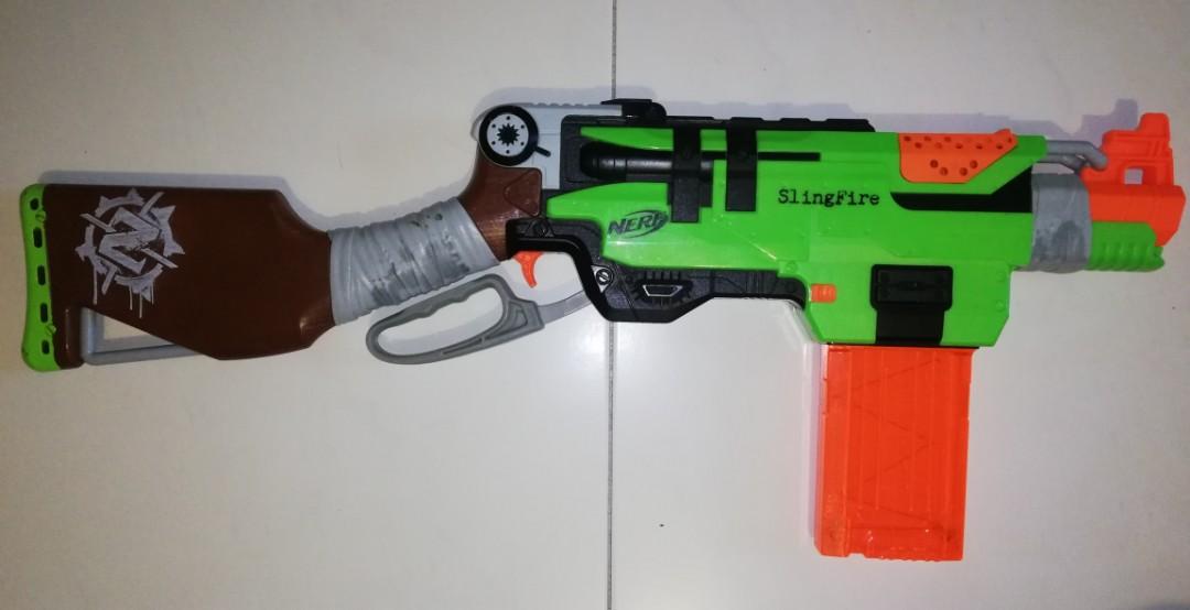 Nerf SlingFire Zombie Strike Soft Dart Bullet Gun Blaster Magazine Sling Fire 