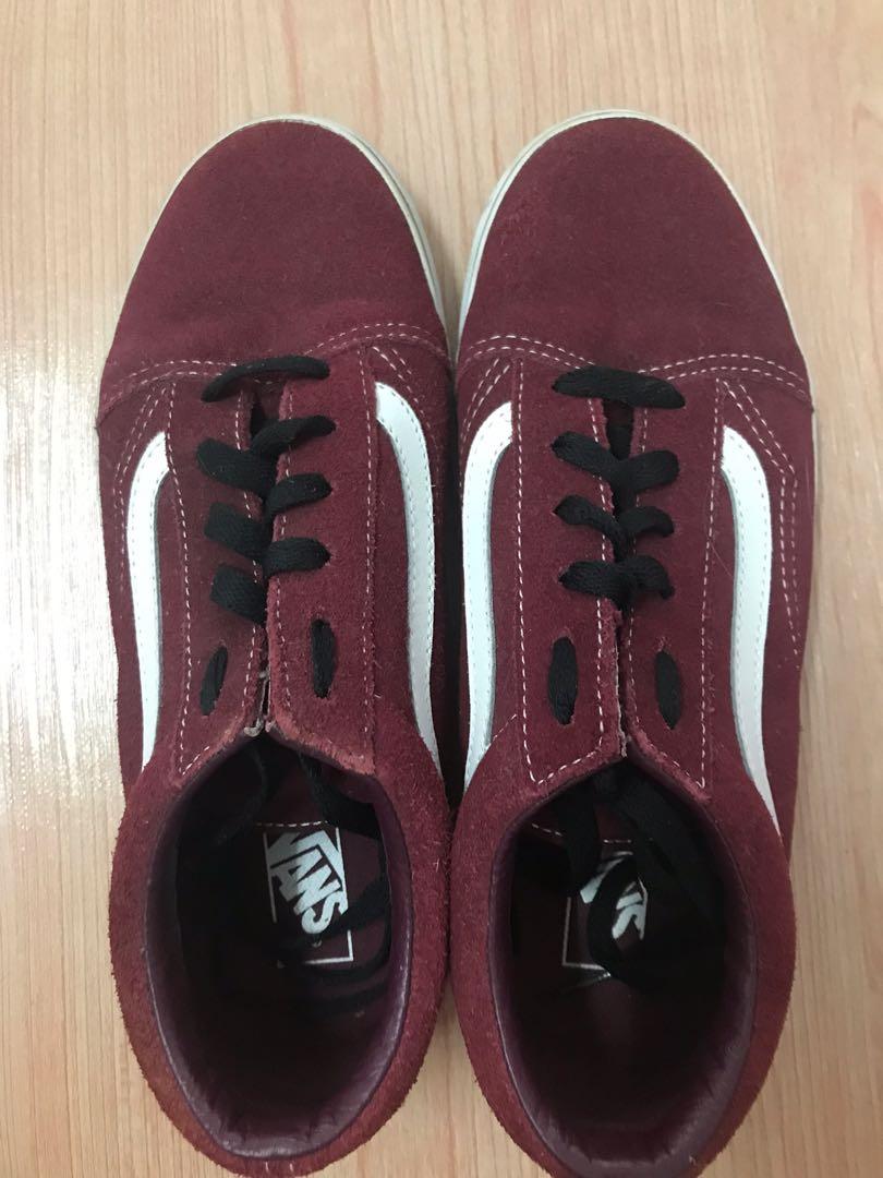 Vans old store skool red wine