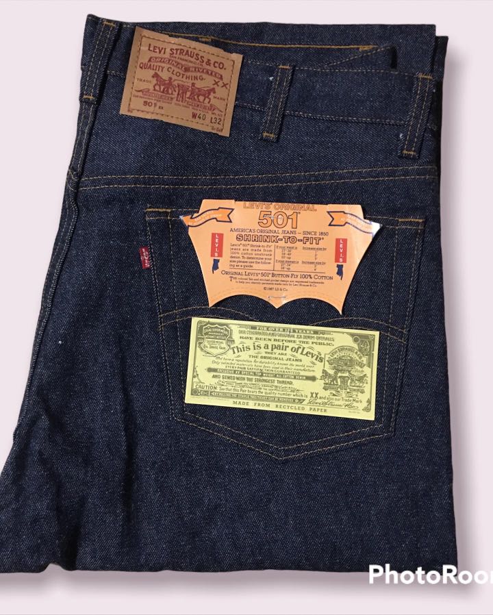 Vintage Deadstock 1987 levis 501 shrink to fit, Men's Fashion, Bottoms ...