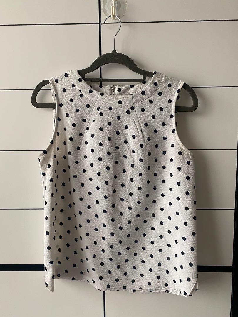 white spotty top
