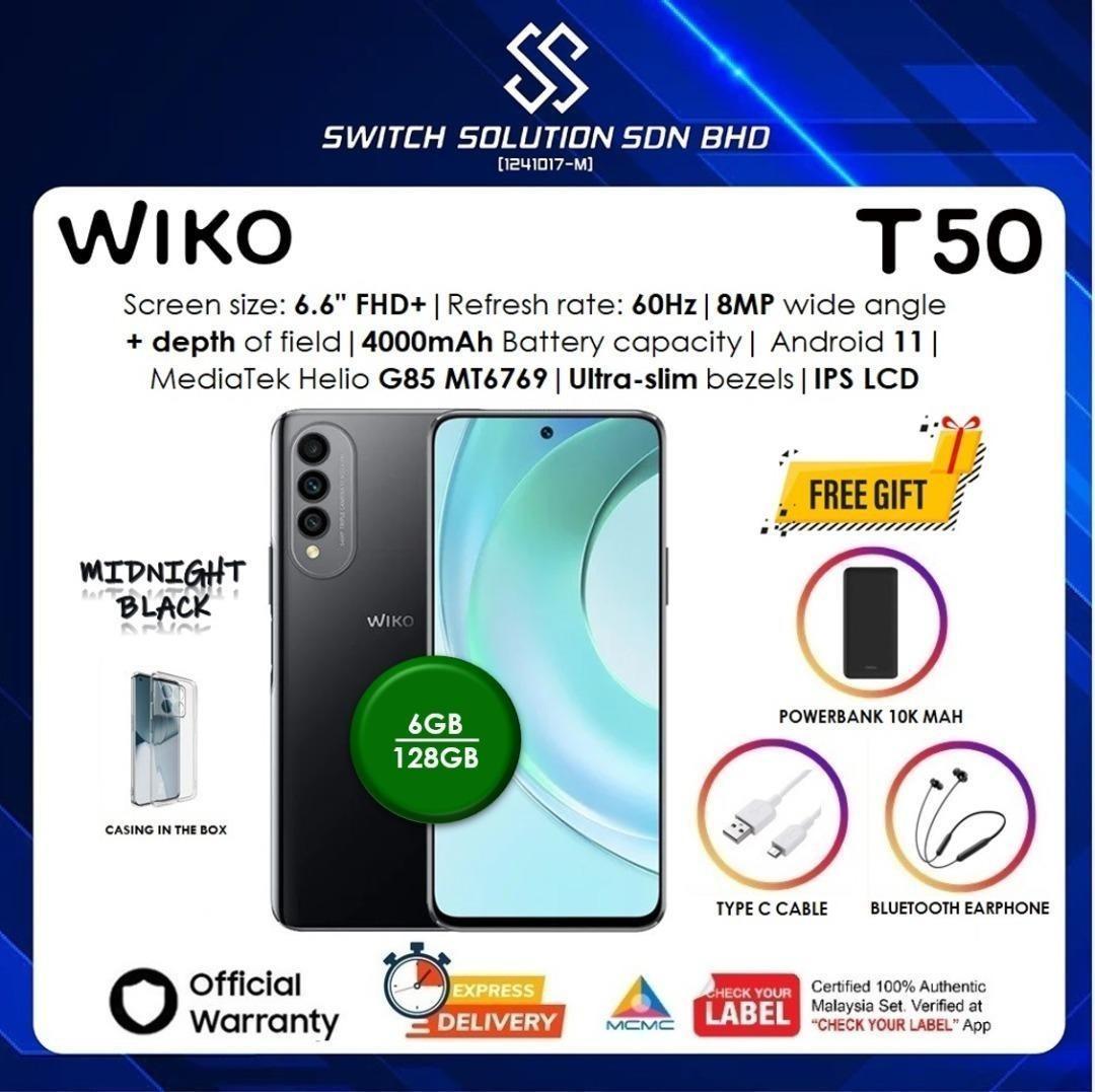 WIKO T50 Smartphone Helio G85 6GB RAM 128GB ROM 40W Fast Charge 64MP Triple  Camera 6.6 Inch FHD+ Display Mobile Phones 2022