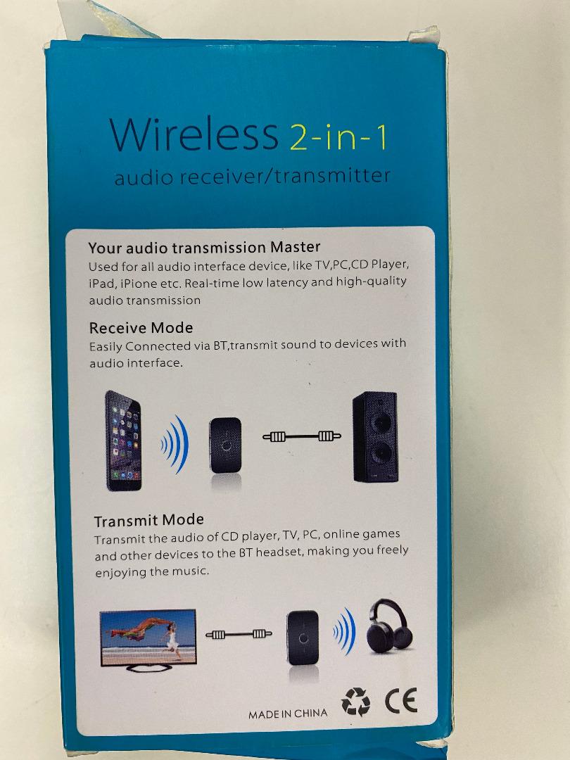 Wireless 2 in 1 audio receiver/ transmitter, 音響器材, 其他音響配件及設備 Carousell