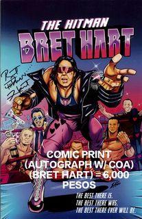 WWE / Wrestling Collectibles - BRET HART (COMIC PRINT / FOUNDATION) WITH COA (AUTOGRAPH SIGN) 🖊️