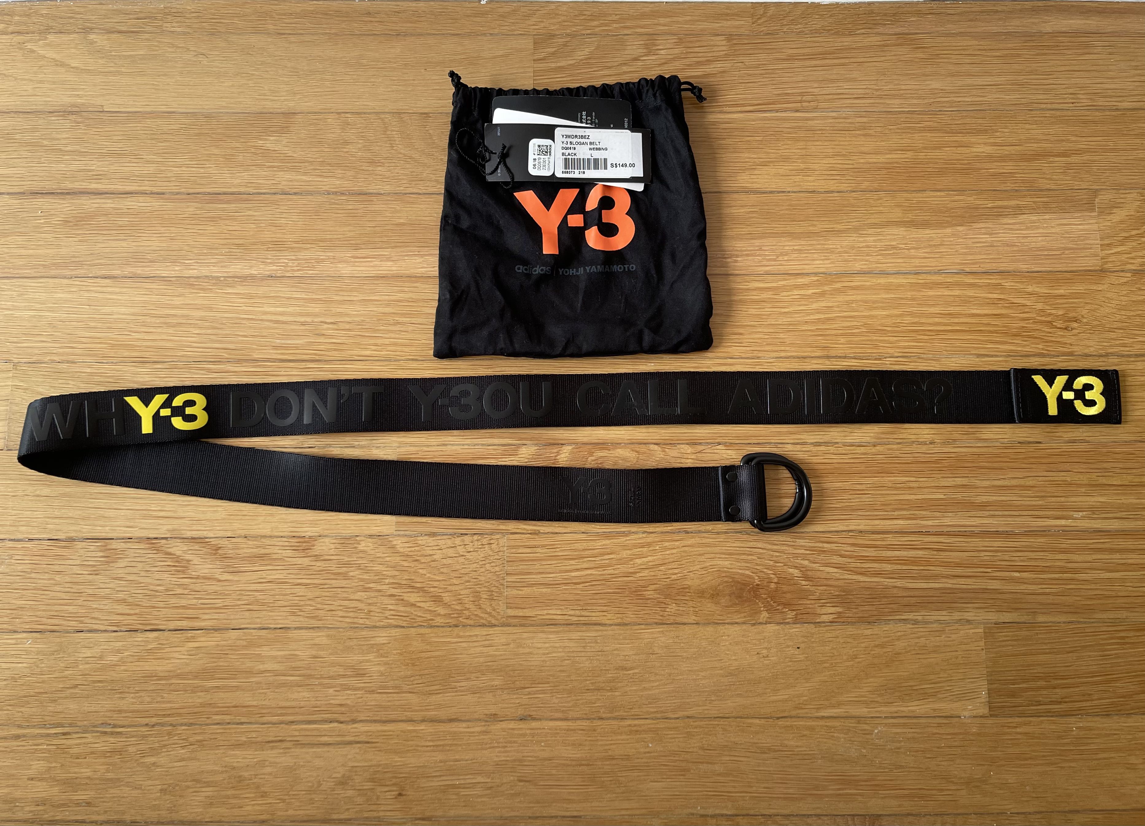 Y 3 Slogan Belt Men s Fashion Watches Accessories Belts on