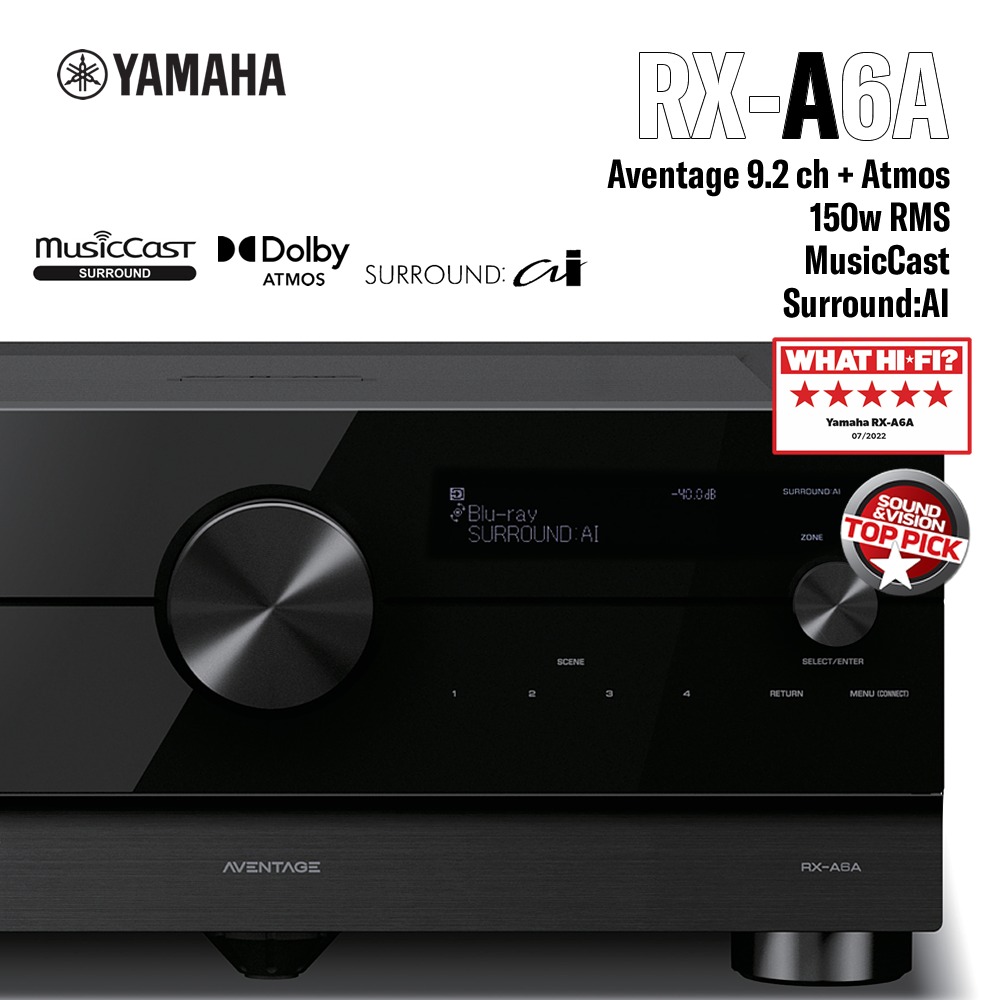 Yamaha RXA6A 9.2ch AV Receiver (Temporarily Sold Out), Audio