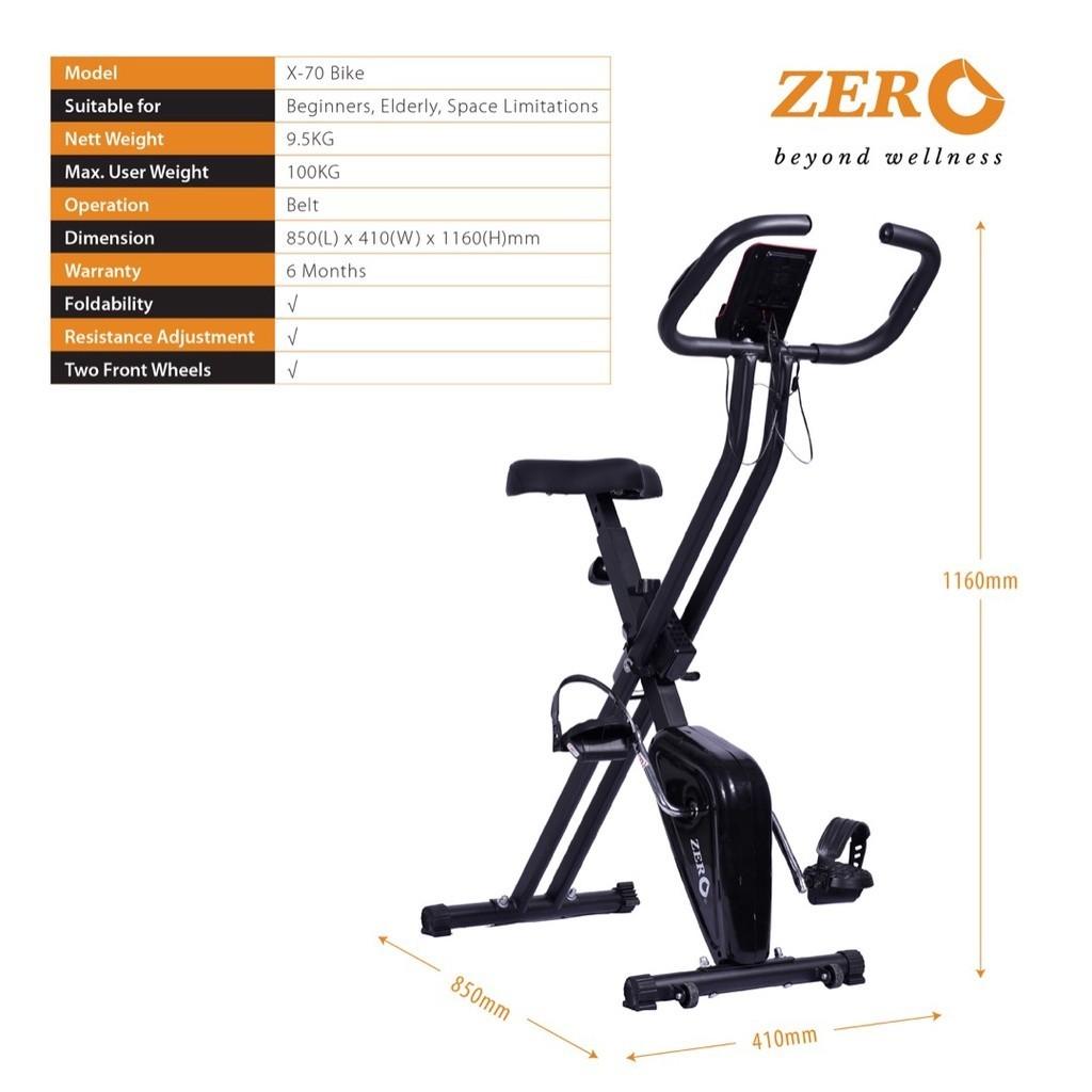 Zero clearance exercise bike