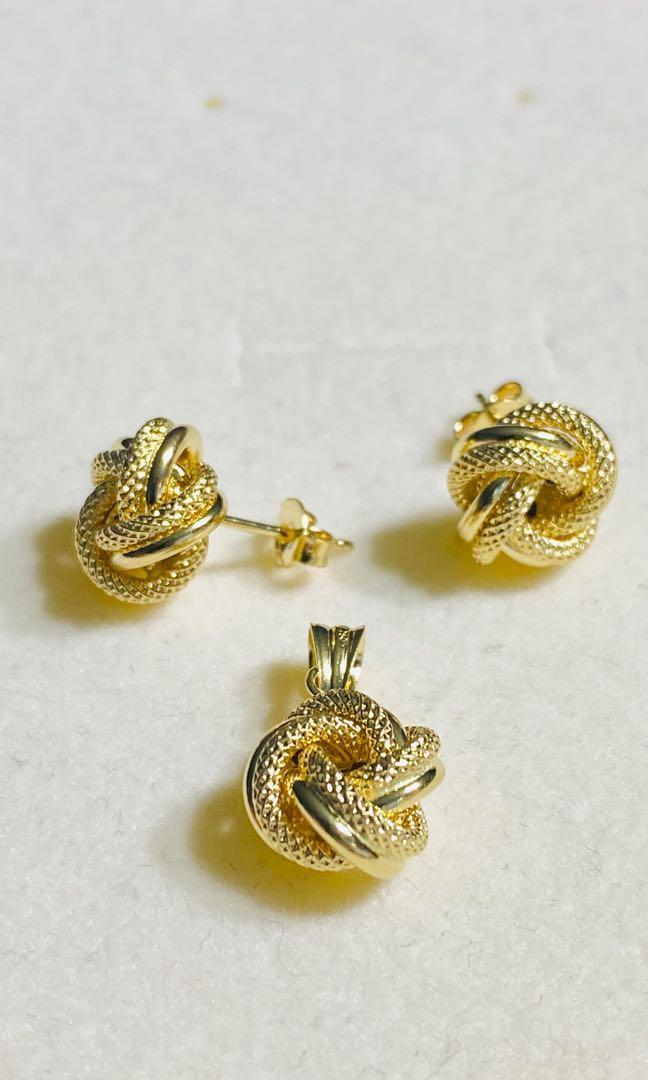 Gold knot earring sale