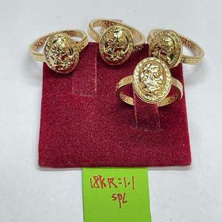 18K Saudi Gold Fendi cameo ring