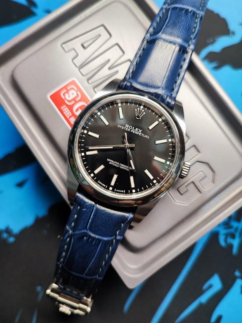 2020 Rolex oyster perpetual 114300 39mm rare black fullset with 2