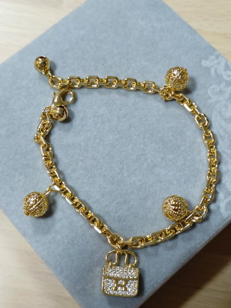 Classic 18 k Gold plated Bracelet 2 balls kring.Korean fashion
