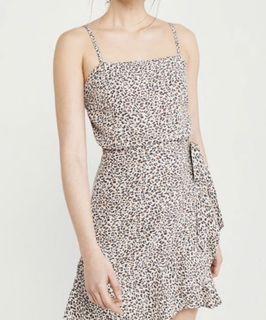 Abercrombie cheetah print wrap mini dress