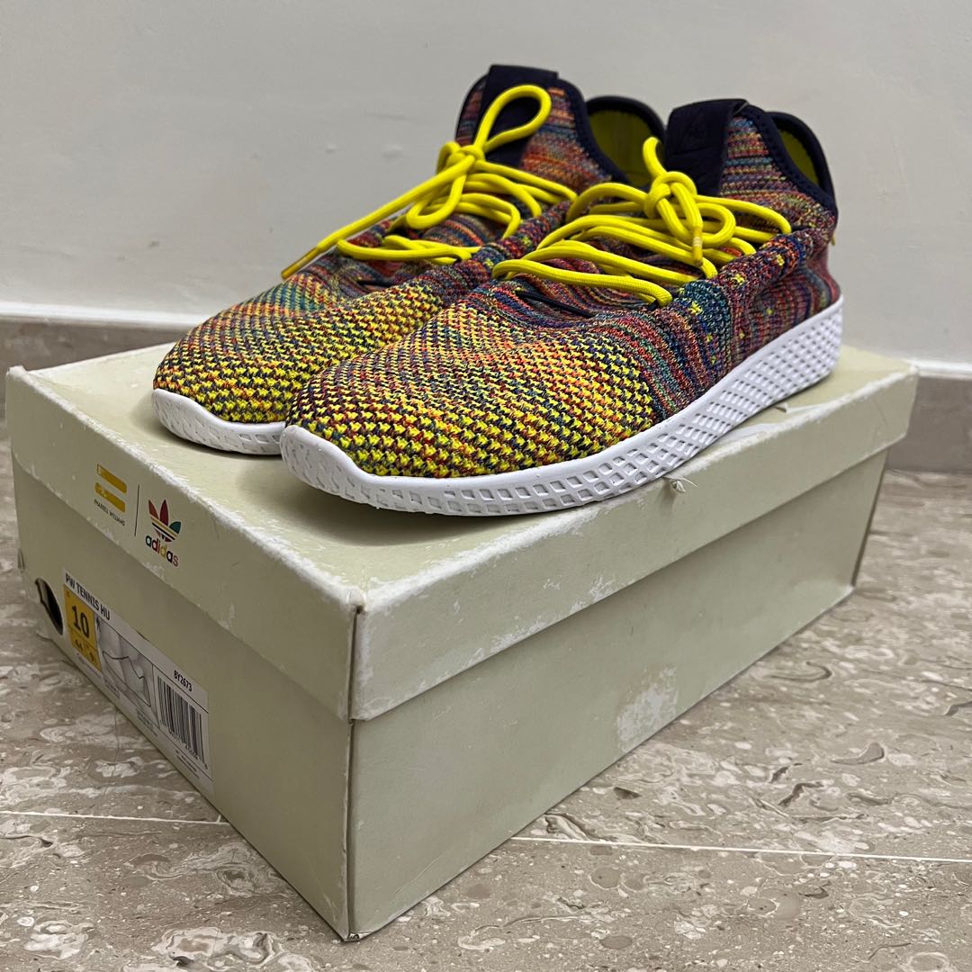 Adidas Multicolour Pharrell Williams Tennis Hu Men s Fashion Footwear Sneakers on Carousell