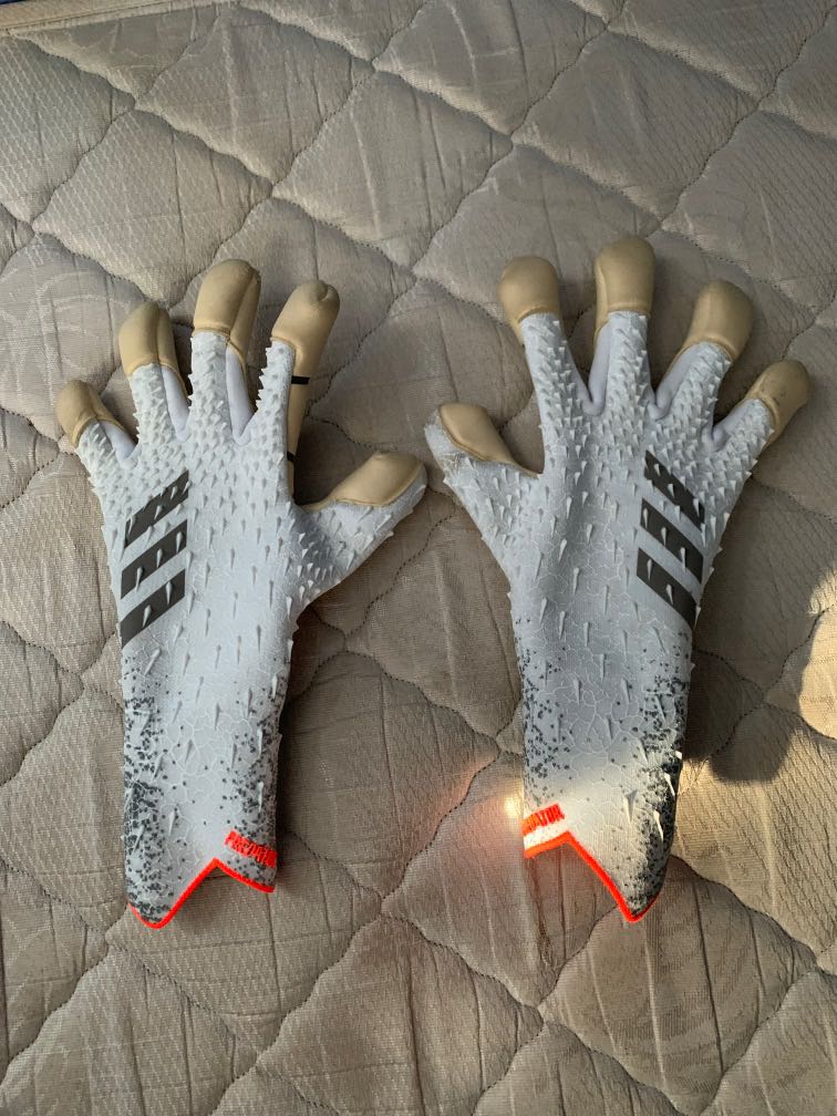 Adidas Predator Pro Hybrid Whitespark gloves, Sports Equipment, Sports ...