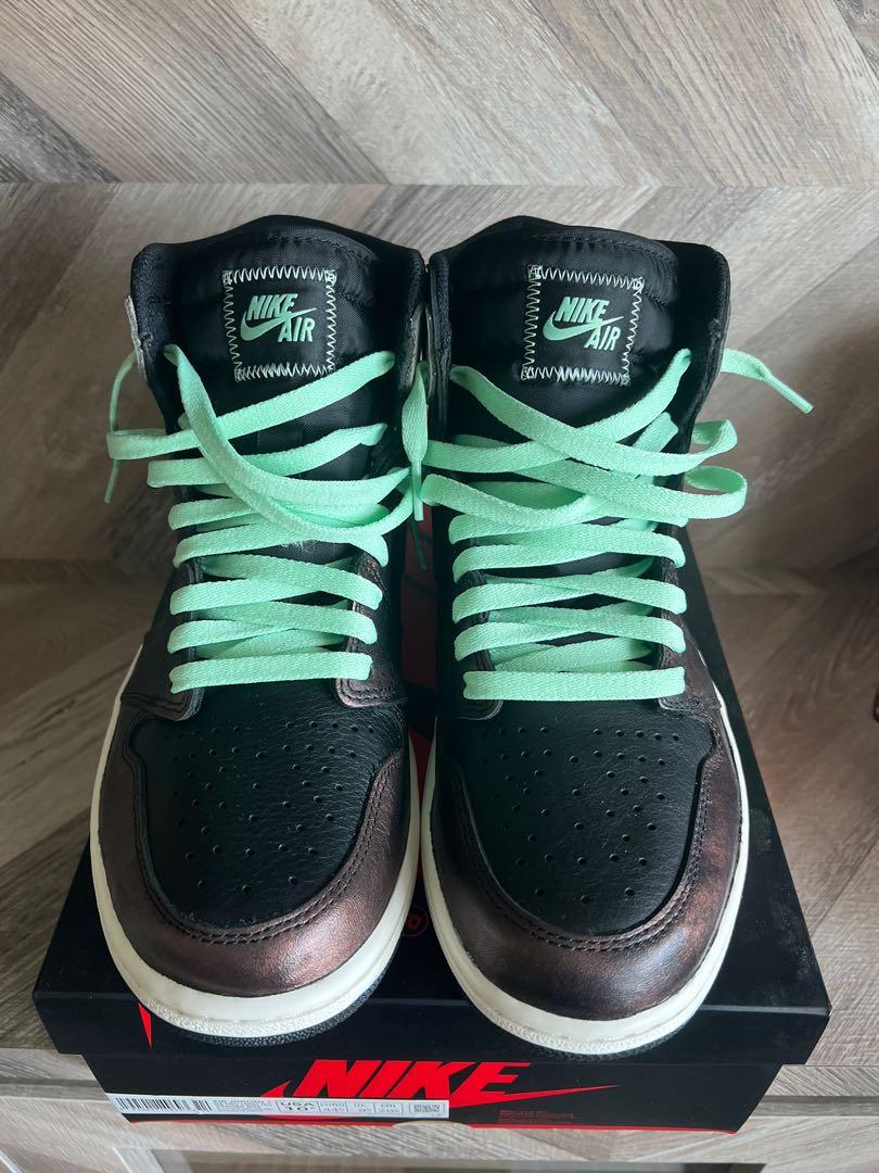 jordan 1 patina with green laces