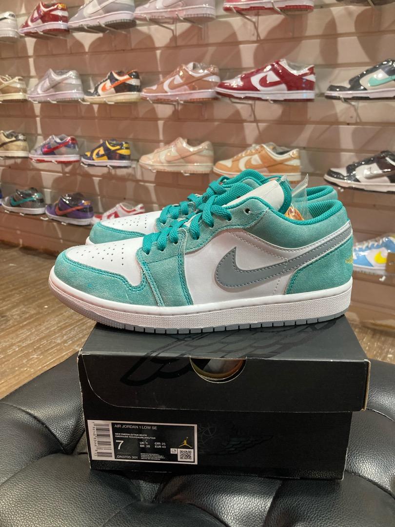 AIR JORDAN 1 LOW NEW EMERALD, 男裝, 鞋, 波鞋- Carousell