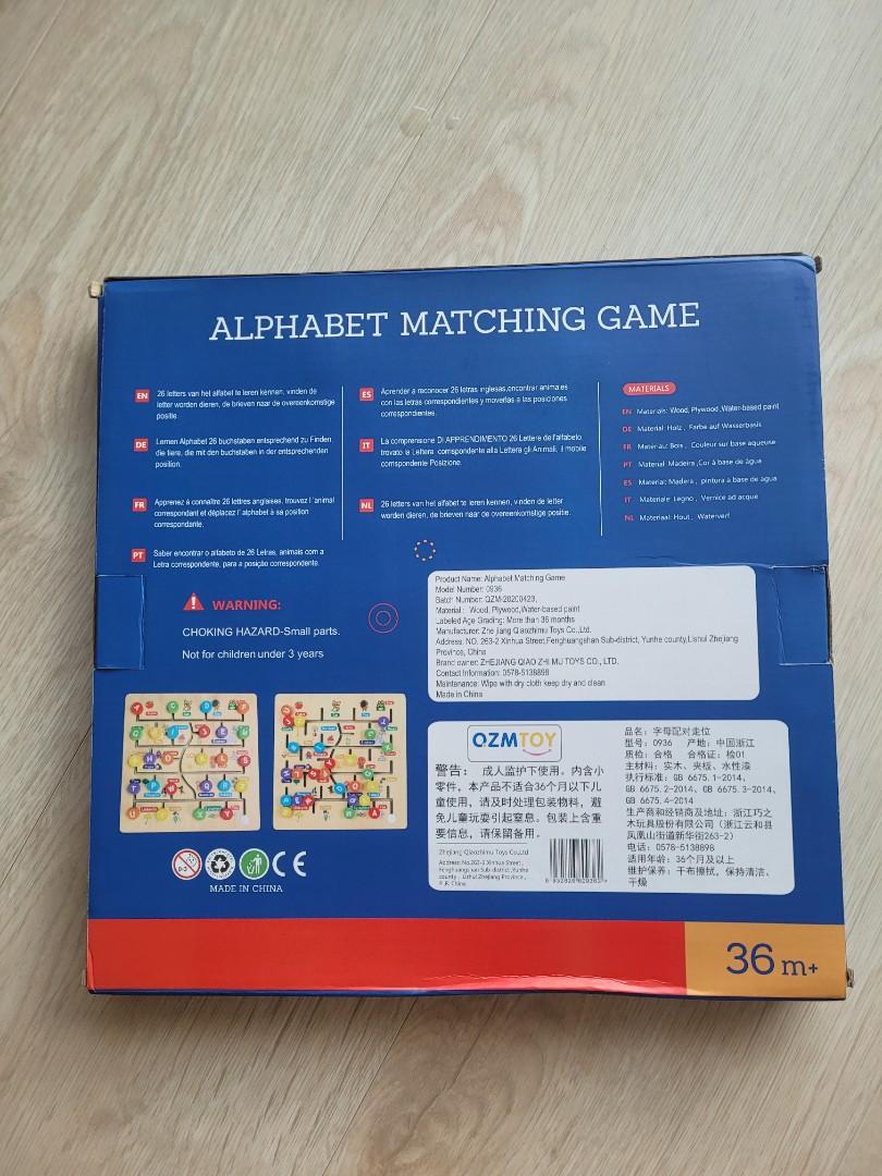 Alphabet Matching Game ABC For 2 Years Above Hobbies Toys Toys