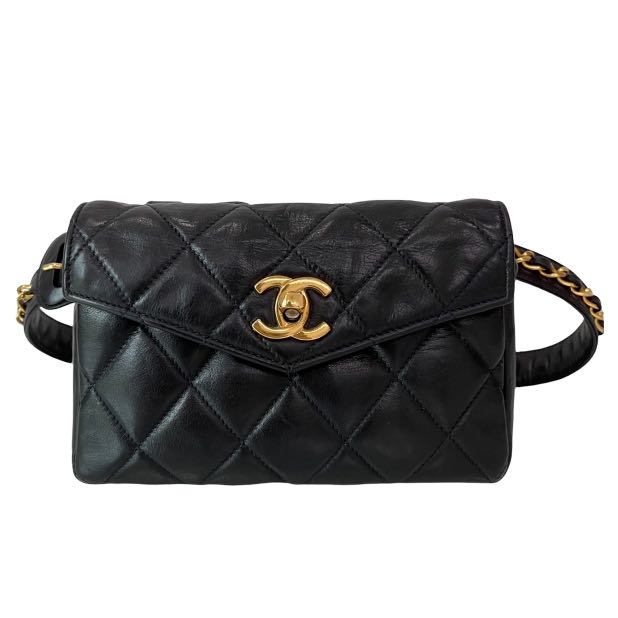 Auth Vintage Chanel Waist Belt Bag, Luxury, Bags & Wallets On Carousell