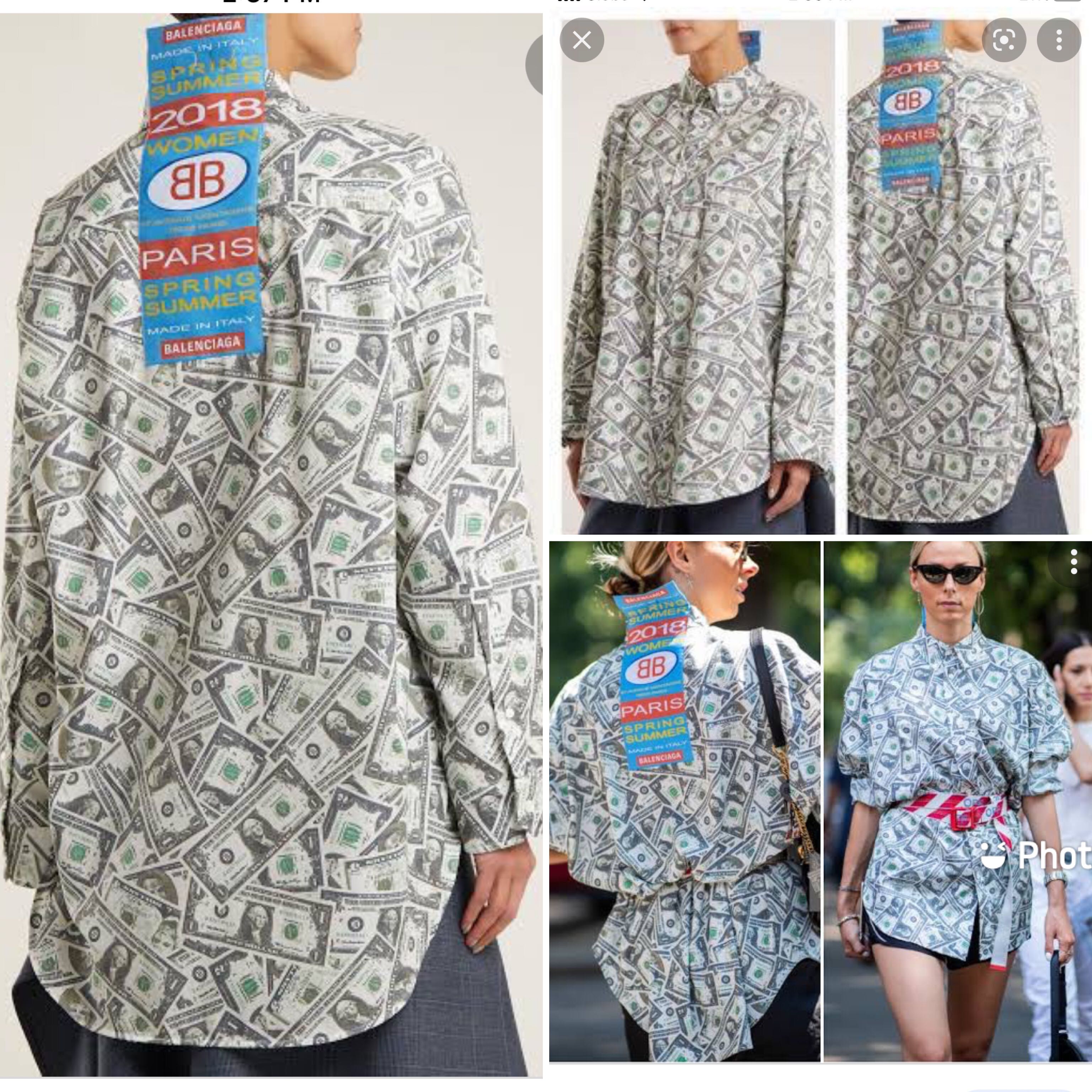 Balenciaga dollar shirt clearance