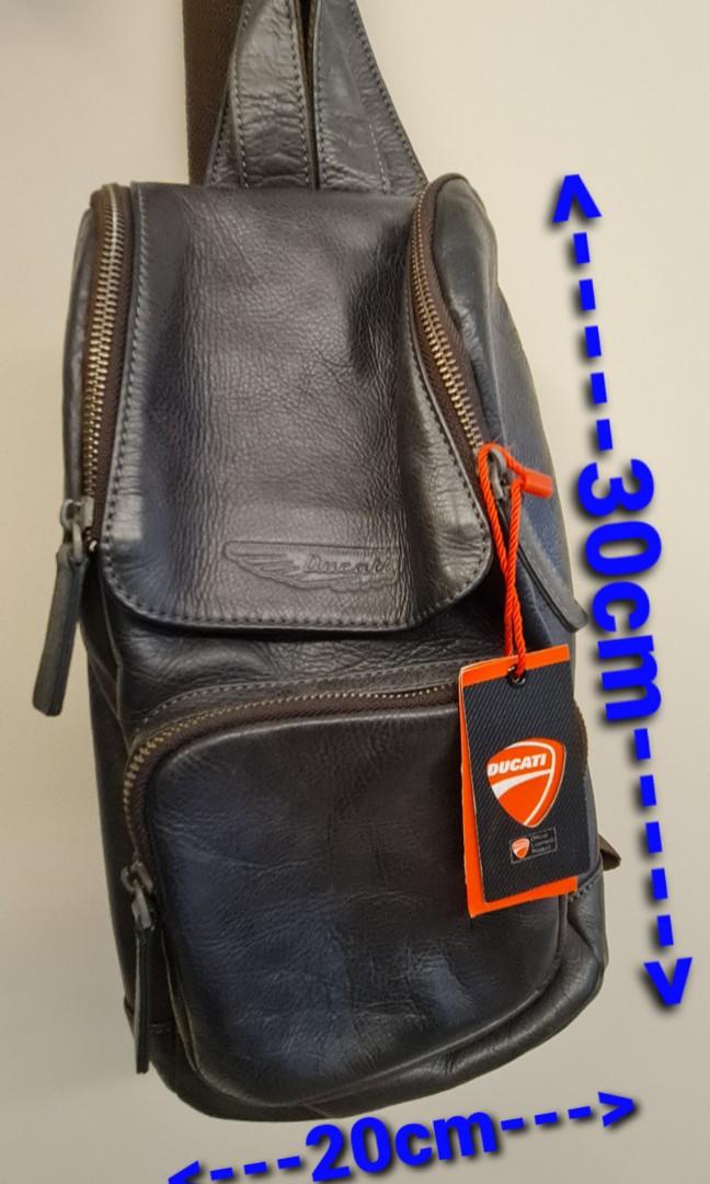 Ducati leather sling best sale bag