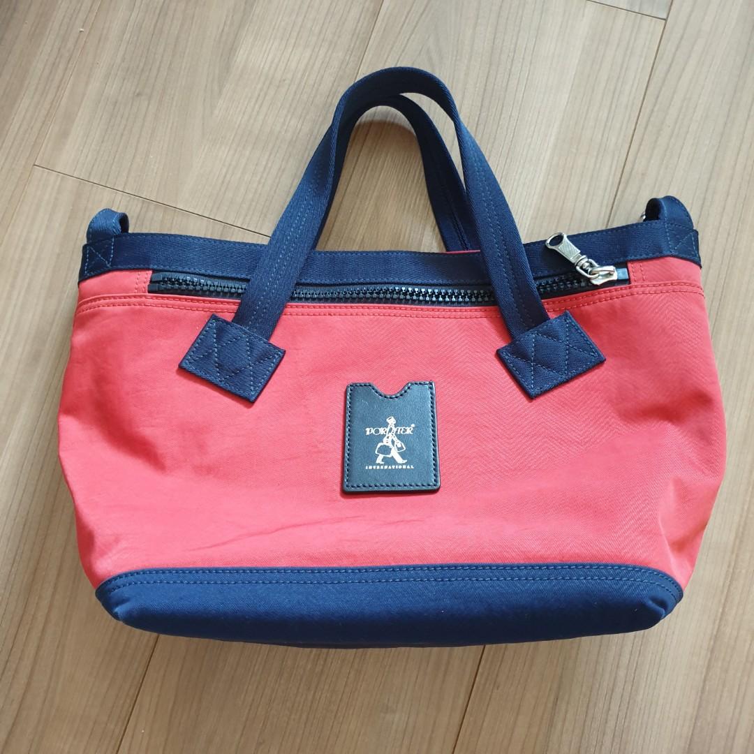 Authentic Porter Red Blue Bag