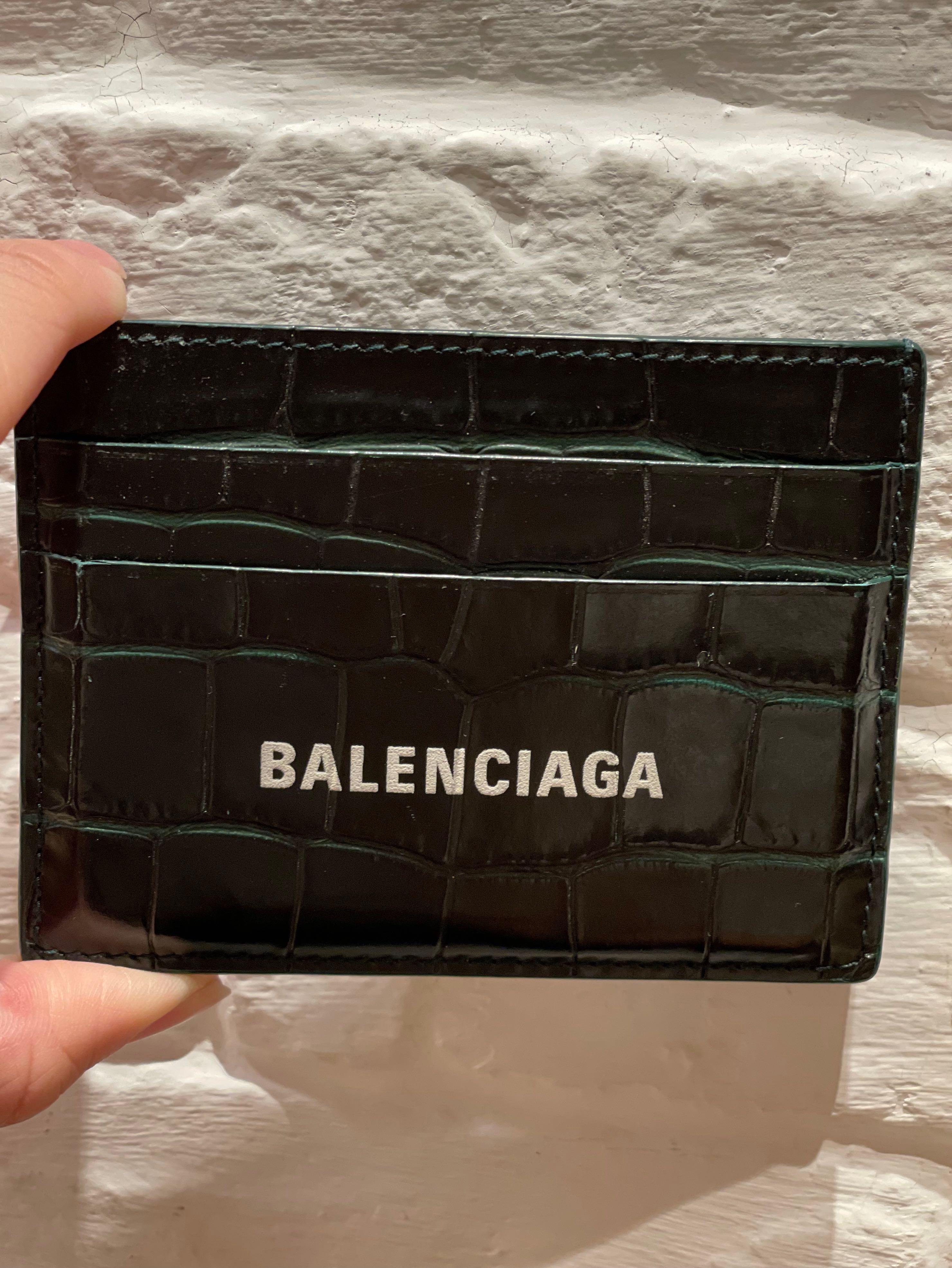 Balenciaga Green Cash Card Holder for Men