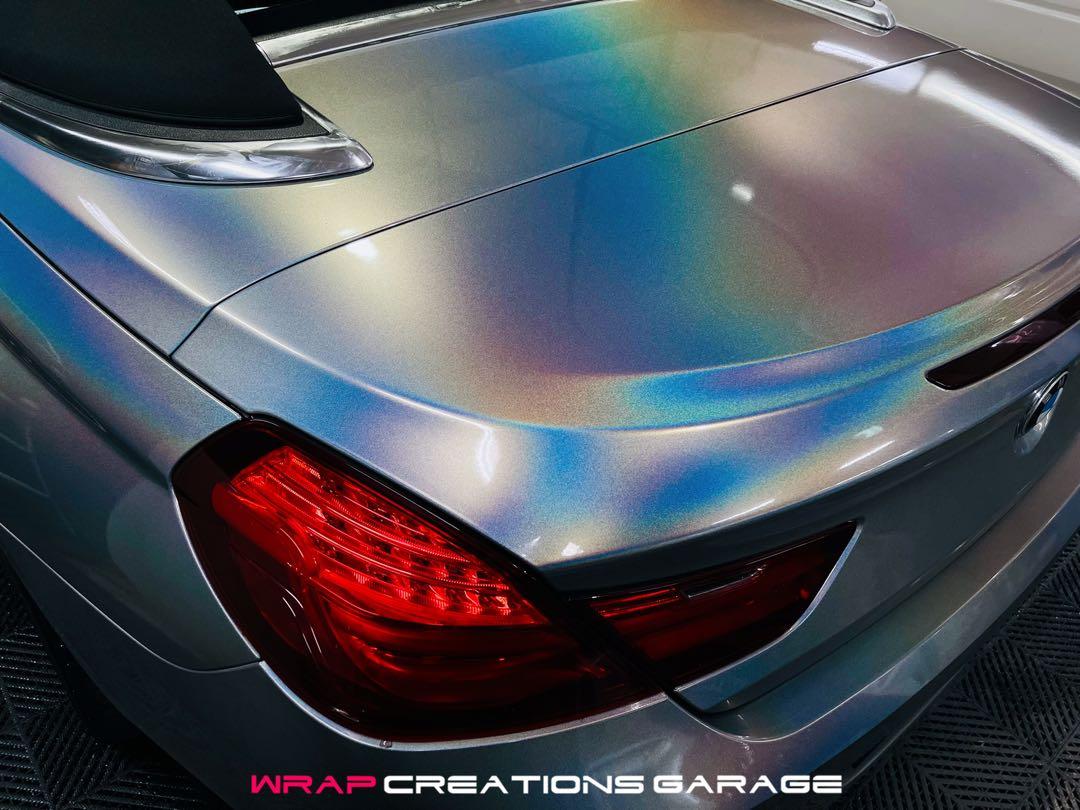BMW Full Body Vinyl Wrap Holographic Gloss Silver, Car Accessories, Car
