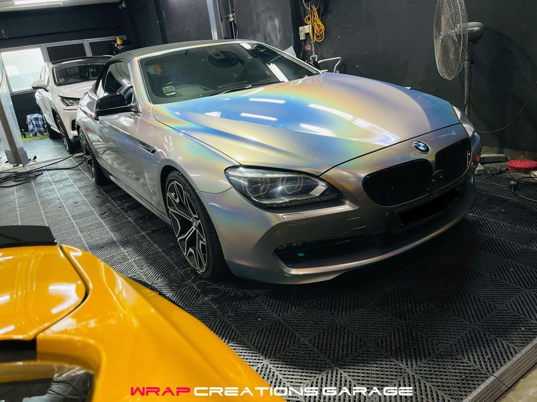 BMW Full Body Vinyl Wrap Holographic Gloss Silver, Car Accessories, Car
