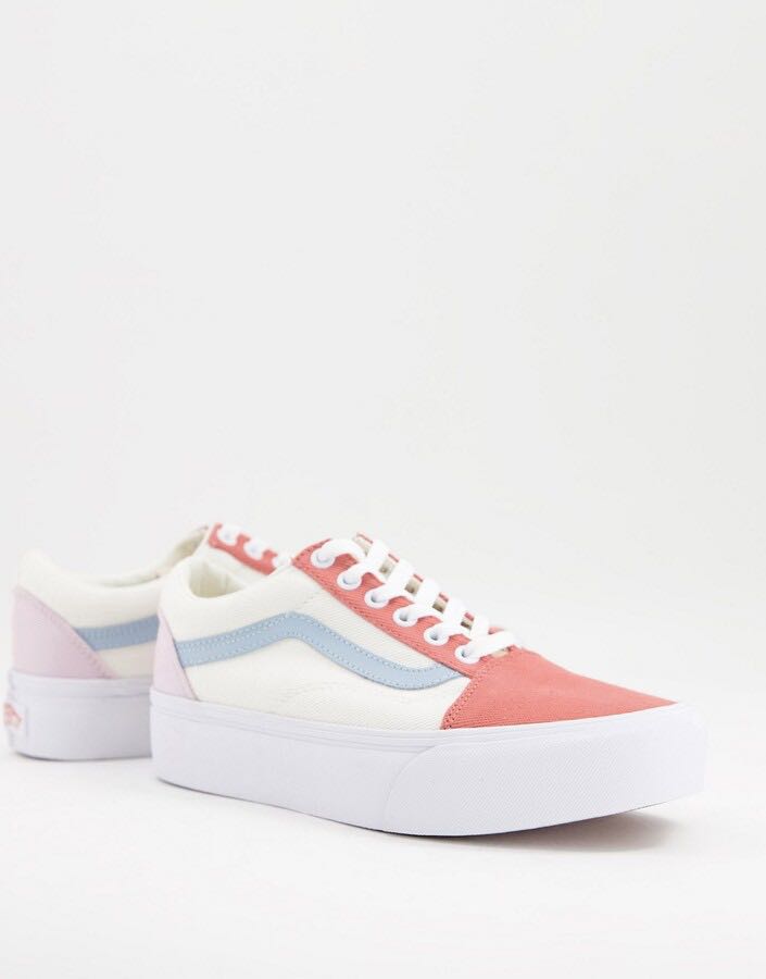 BNIB Vans Old Skool Platform Twill Trainers Men s Fashion