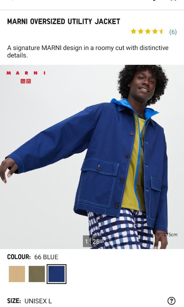 Marni x Uniqlo Oversized Utility Jacket, Men's Fashion, Coats, Jackets ...