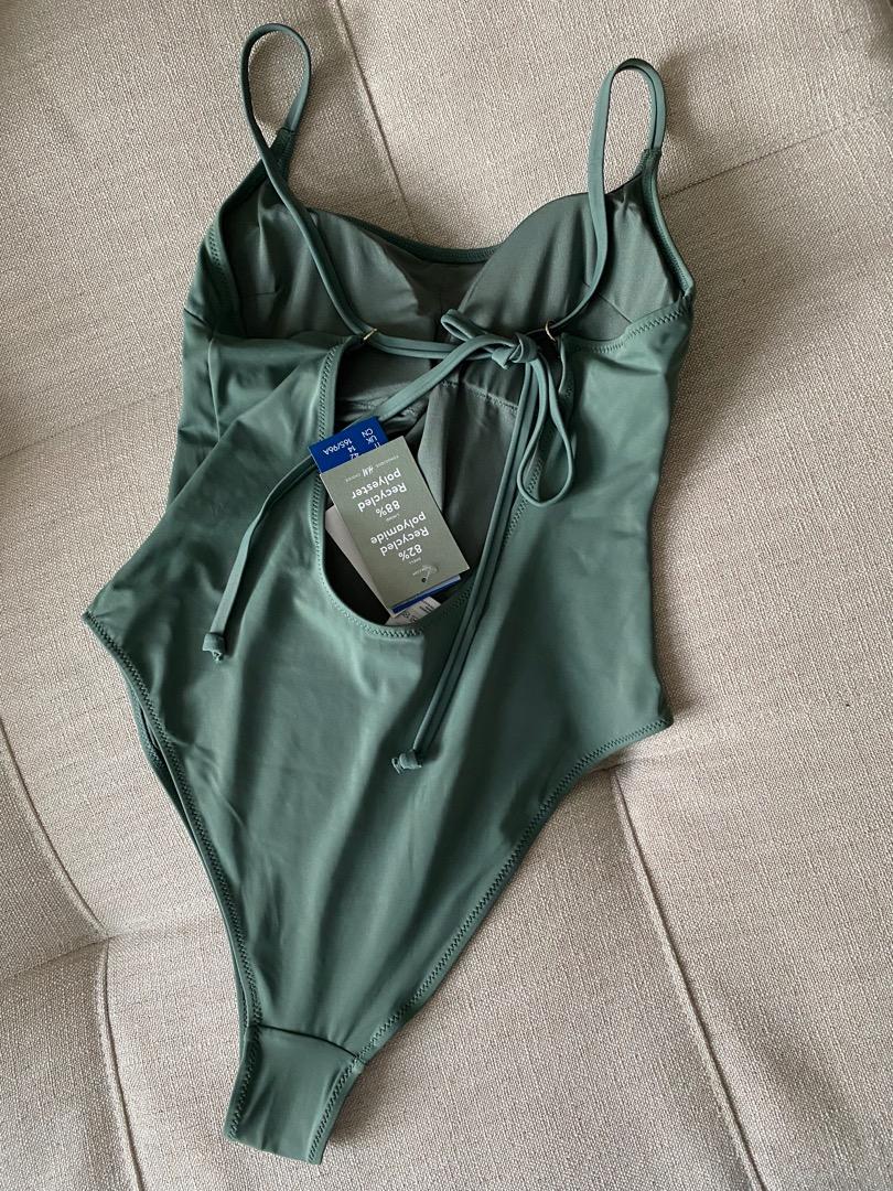 H M Green One Piece Swimsuit Women s Fashion Swimwear Bikinis