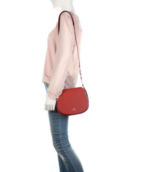 BRANDNEW Aigner Ladies Vittoria M Bag Vermilion Red Orange Color Crossbody Sling Bag