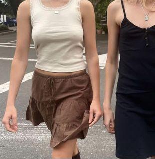 brandy melville brown skirt